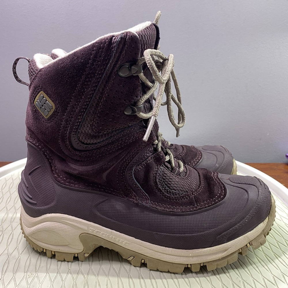 Columbia Omniheat Bugaboot 200‎ Grams Womens Maroon Winter Hiking Boots Sz.7 EUC - Picture 6 of 11